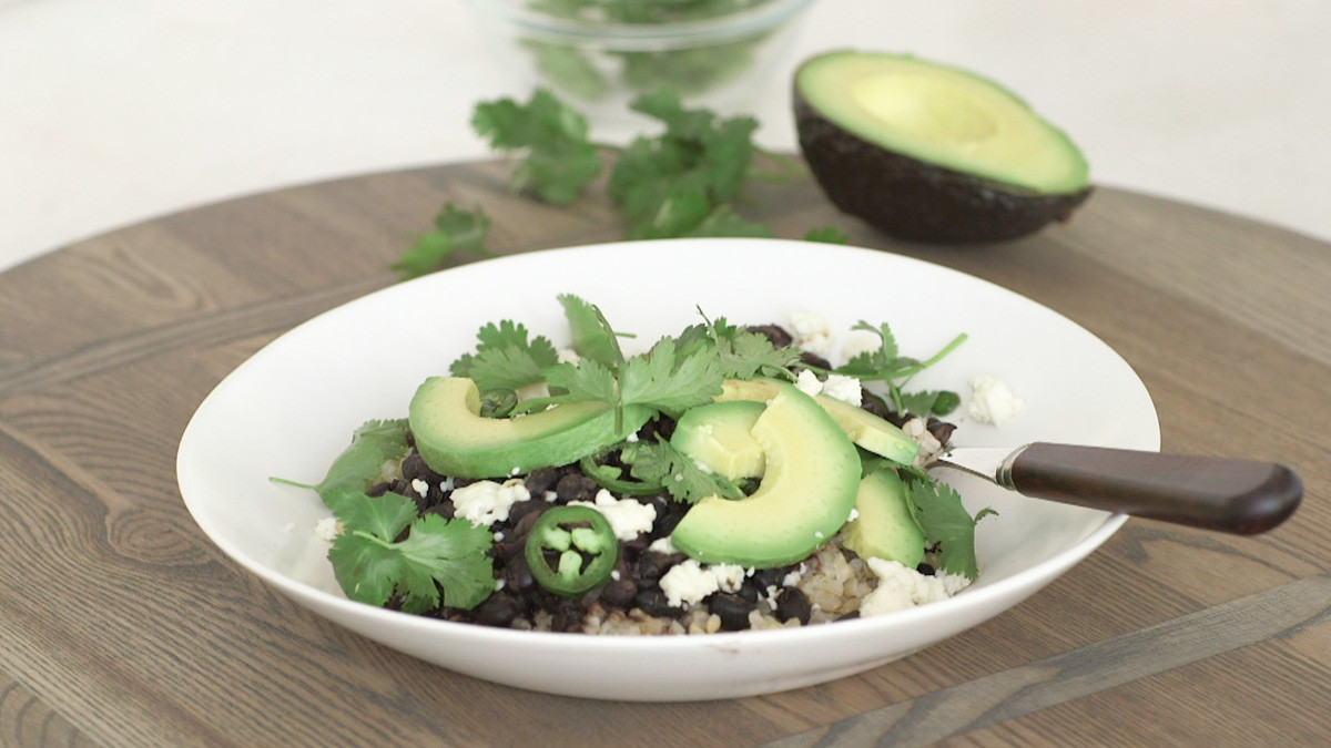 Video Black Beans with Rice and Avocado Martha Stewart