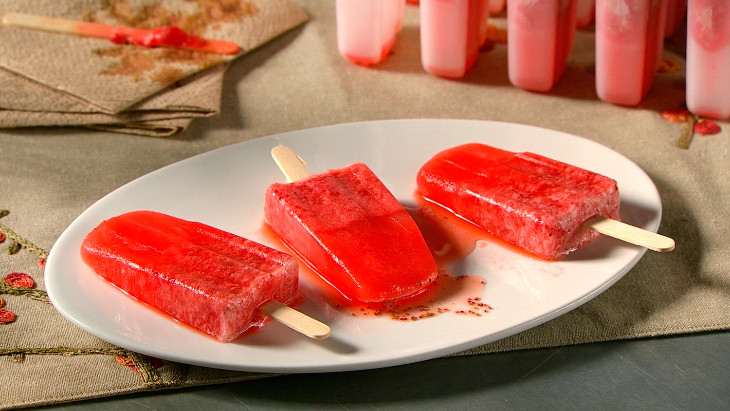 Strawberry Lemonade Popsicles Recipe & Video Martha Stewart