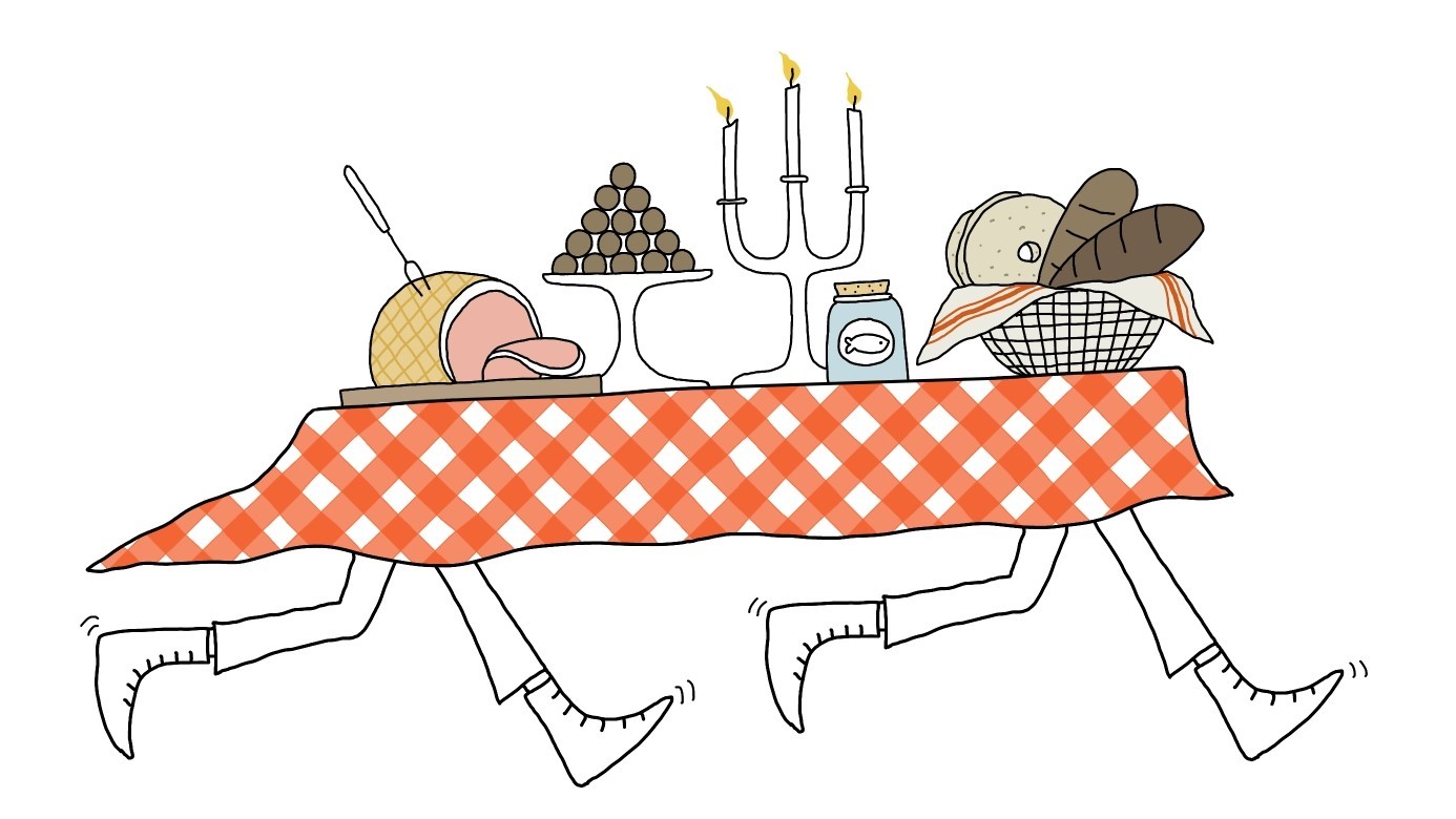 This Illustrated Swedish Feast is Adorable | Martha Stewart