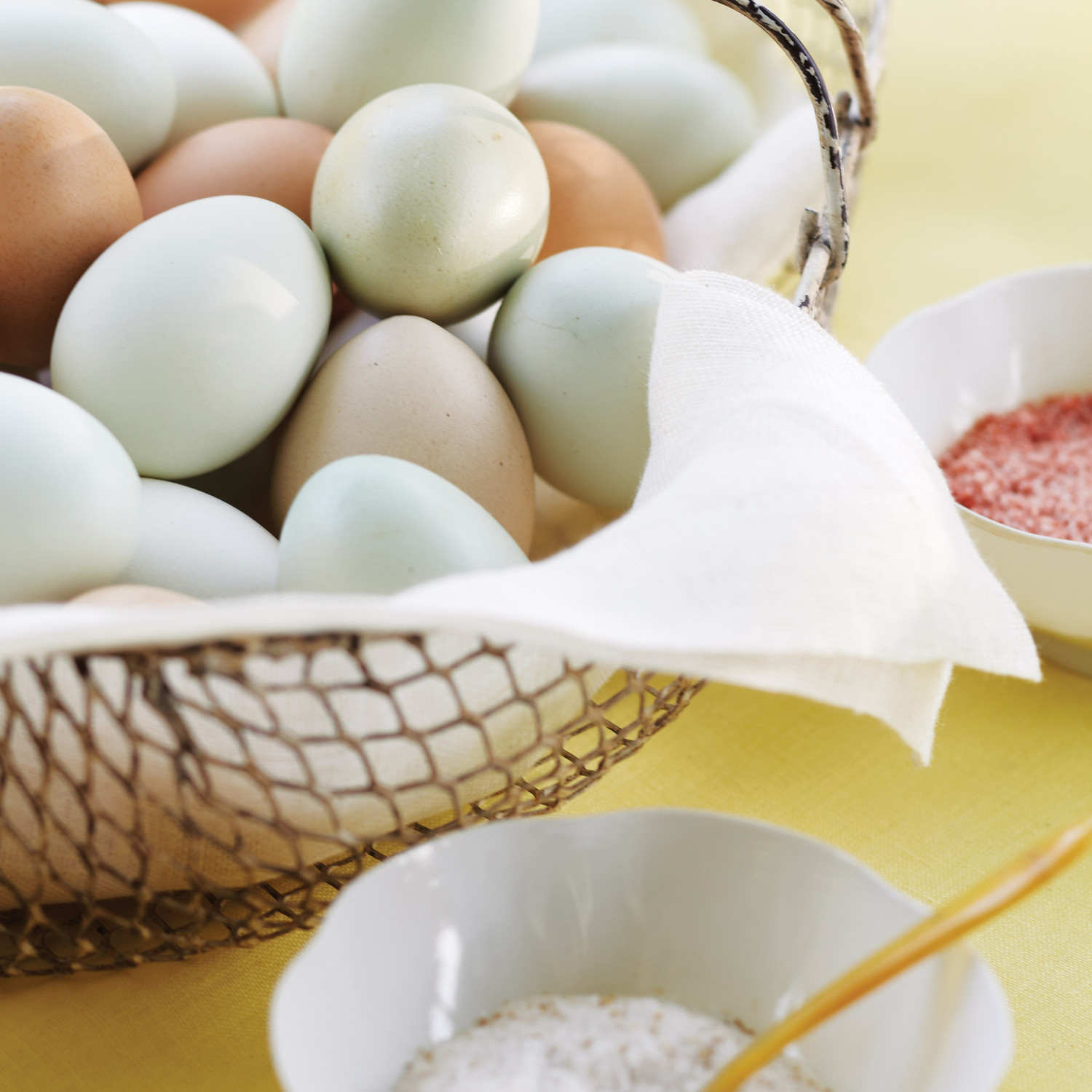 HardCooked Eggs with Seasoned Salts