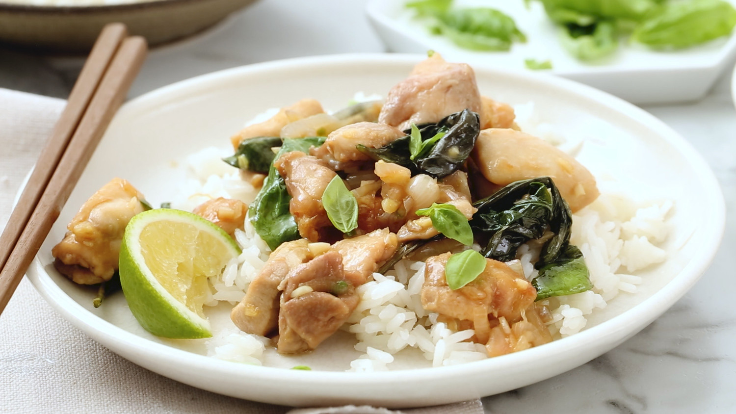 Video Watch Spicy Chicken and Basil Stir Fry Martha Stewart