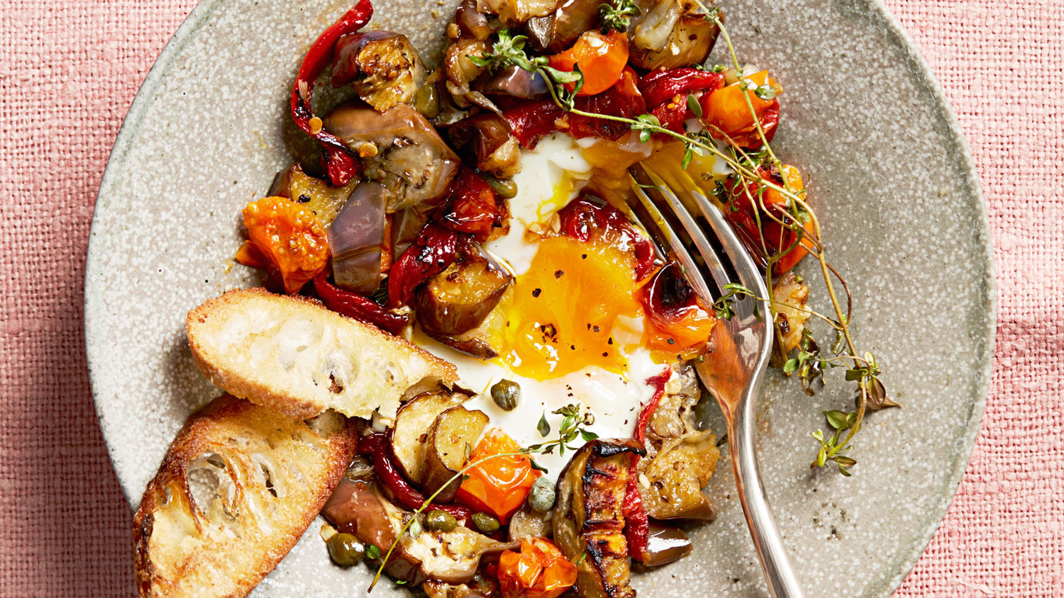 Roasted Ratatouille and Eggs