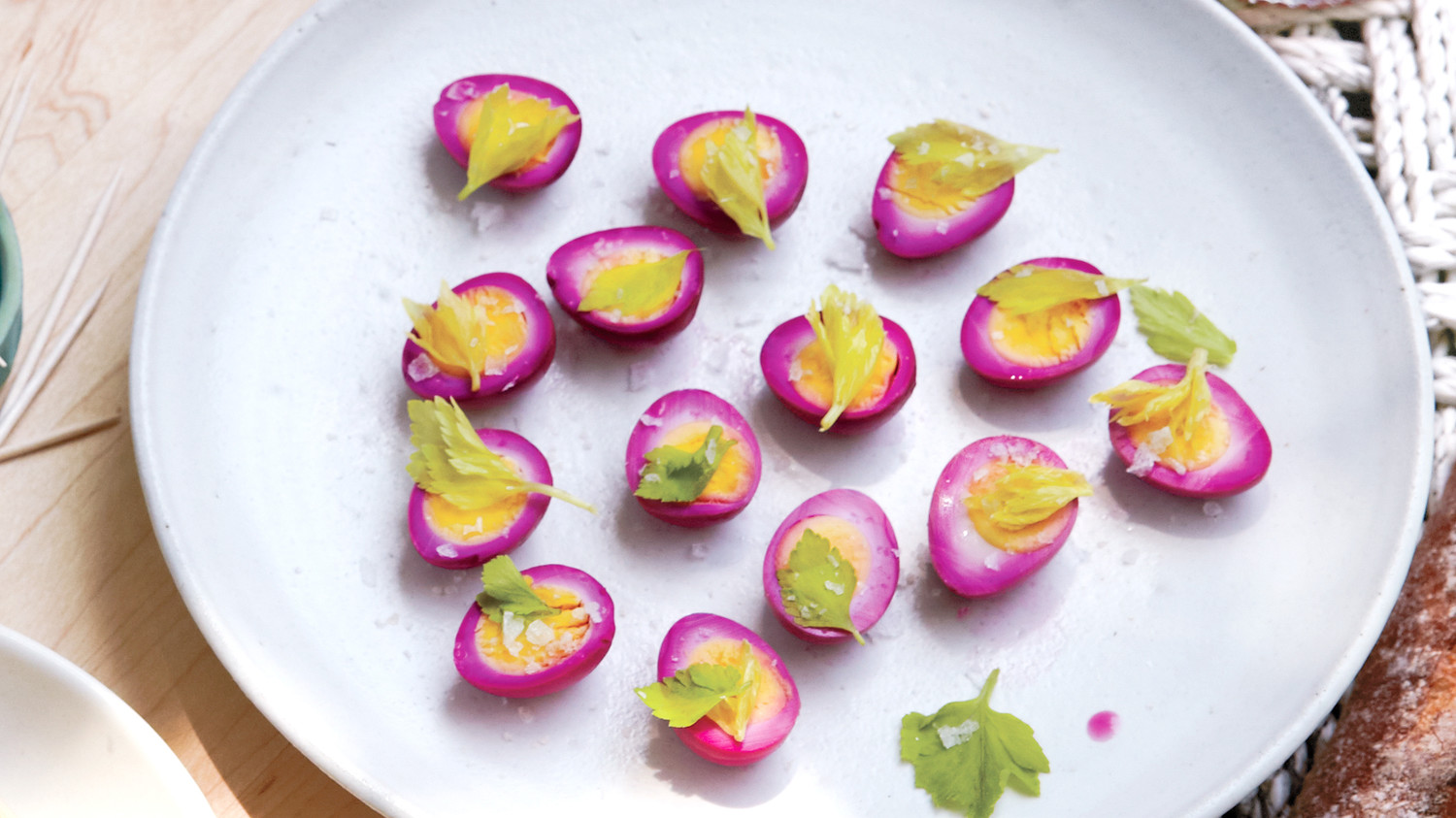 BeetPickled Quail Eggs