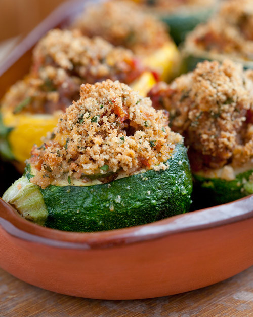 ProvencalStyle Stuffed Zucchini Recipe Martha Stewart