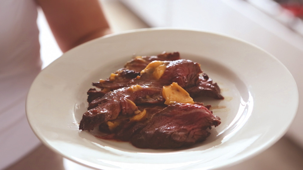 Video Hanger Steak with Sriracha Butter Martha Stewart