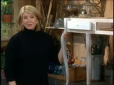 Video Marble Top Refinished Console Table Martha