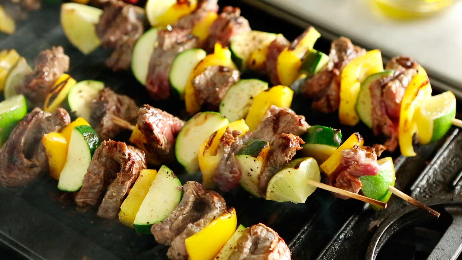 Video Flank Steak Kebabs with Peanut Sauce Martha Stewart