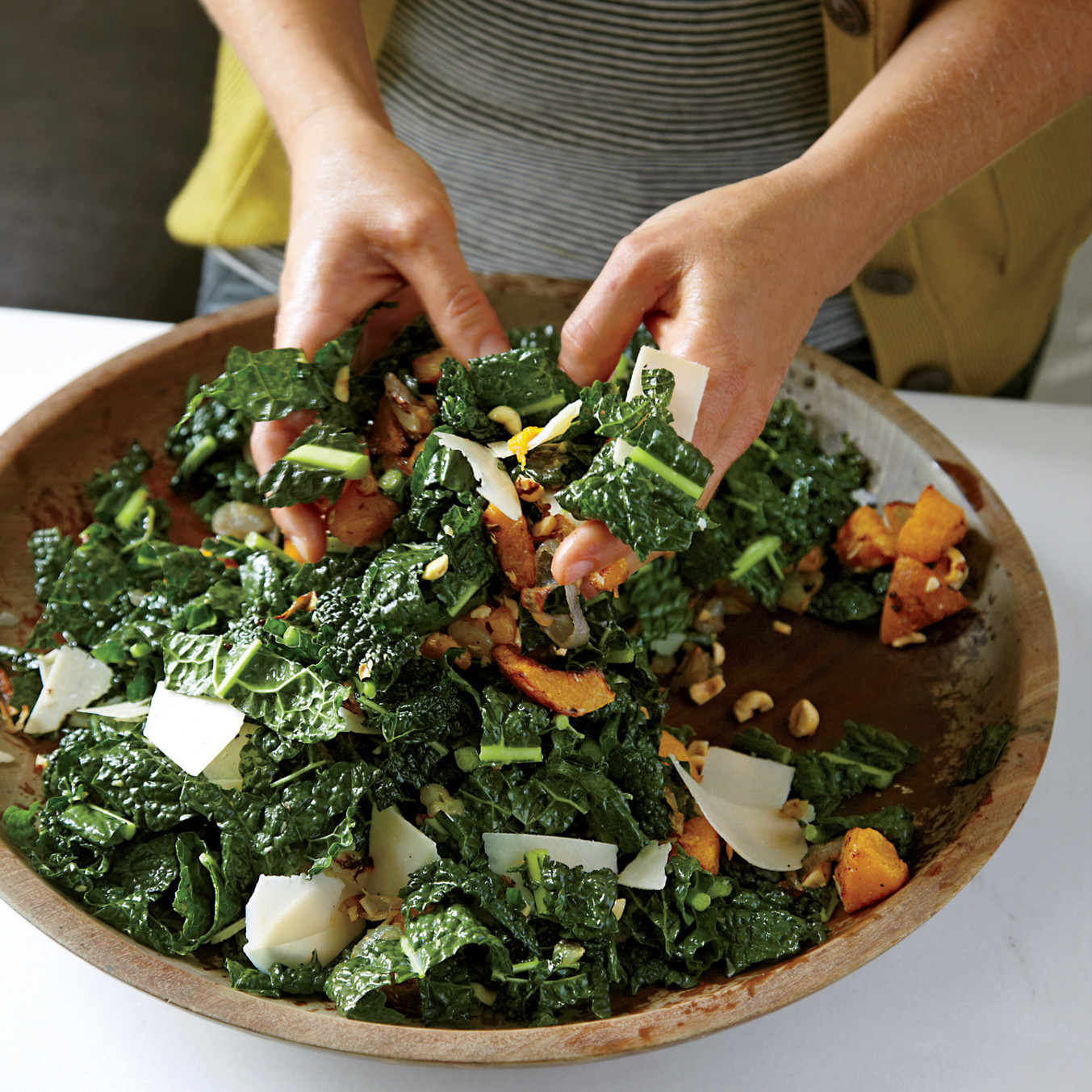 Lacinato Kale Salad with Roasted Squash