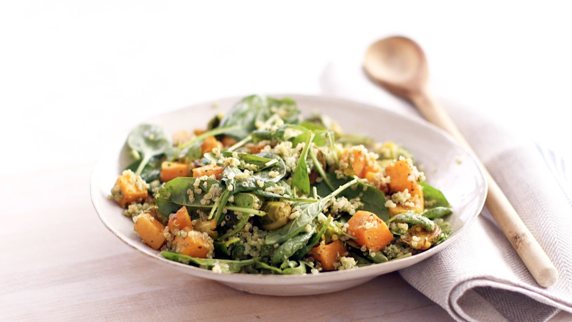 Video Roasted Butternut Squash Quinoa Bowl Martha Stewart
