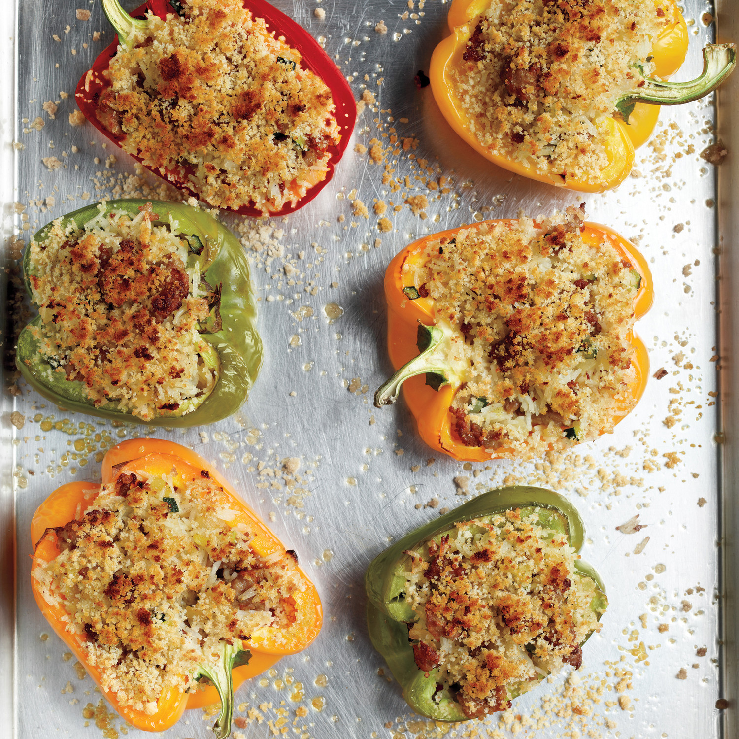 Sausage and Rice Stuffed Peppers