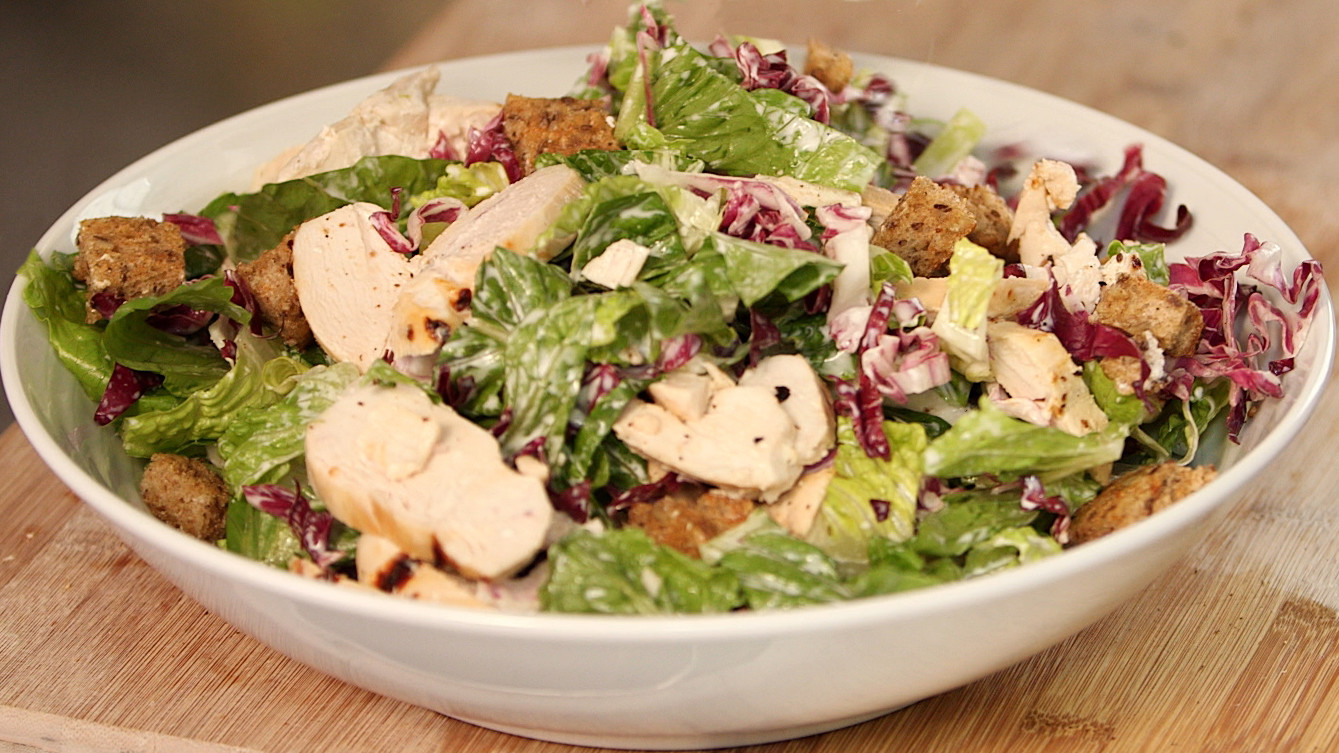 video buttermilk chicken caesar salad recipe martha stewart christmas potluck main dish ideas