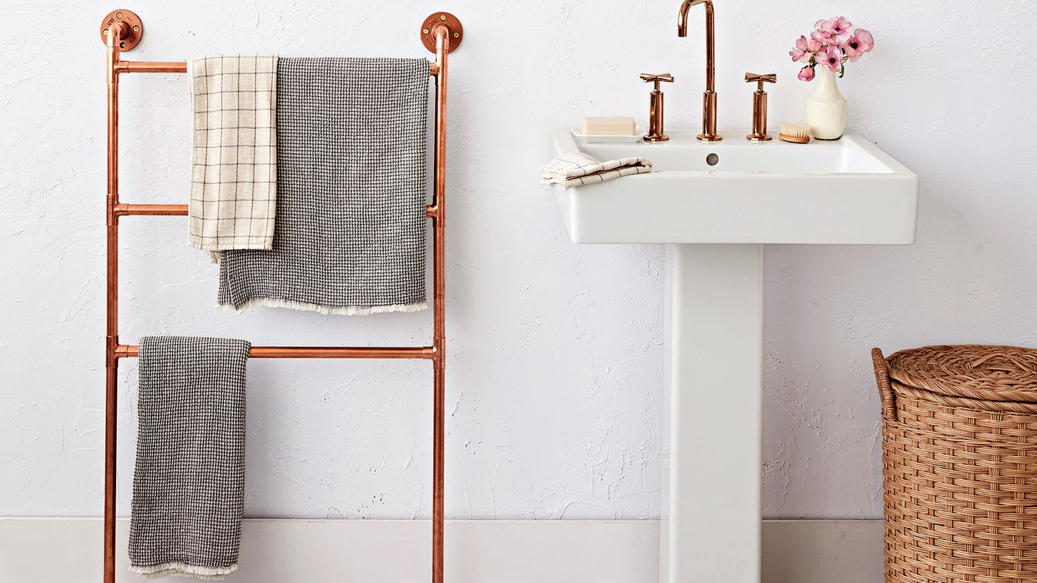 Copper-Pipe Towel Ladder | Martha Stewart