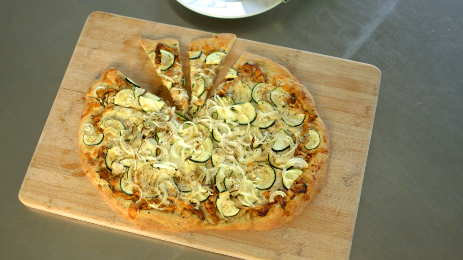 Video Barbecued ChickenZucchini Pizza Recipe Martha Stewart