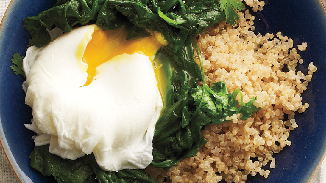 Sauteed Spinach with Poached Eggs