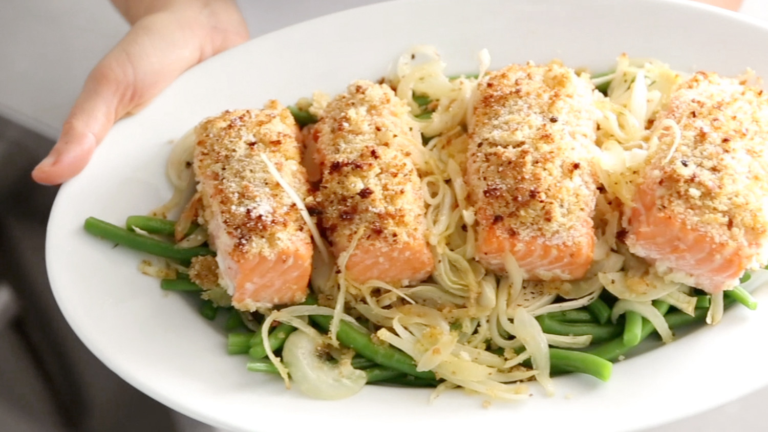 Video HoneyMustard Salmon with Green Beans Martha Stewart
