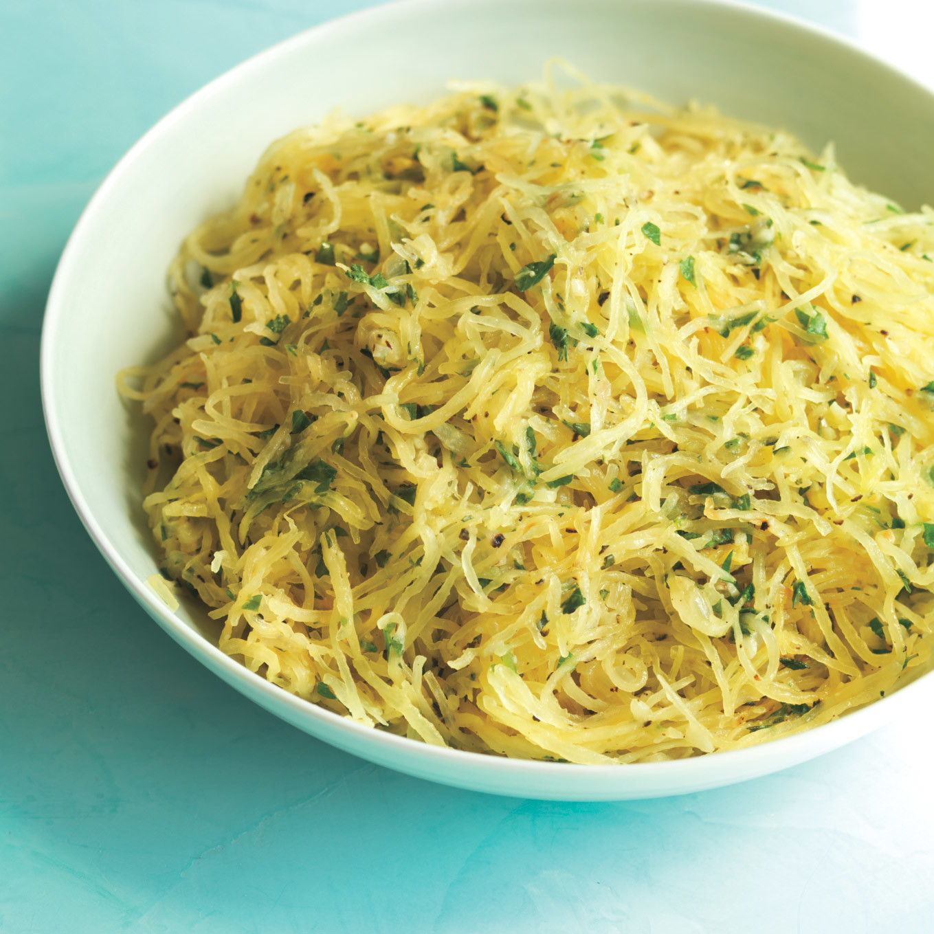 Roasted Spaghetti Squash with Parmesan and Herbs