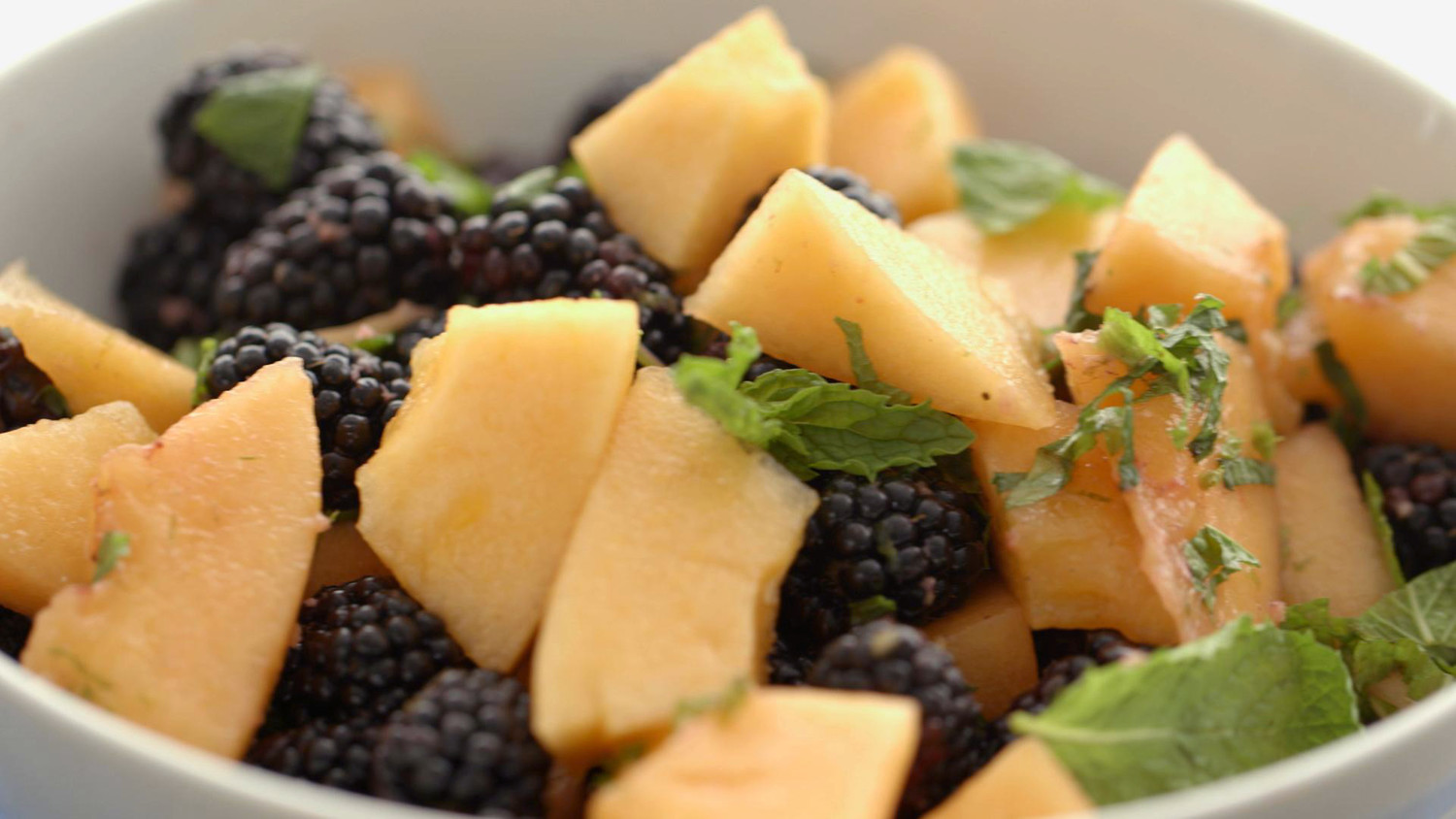 Video Cantaloupe Blackberry Fruit Salad Recipe Martha Stewart