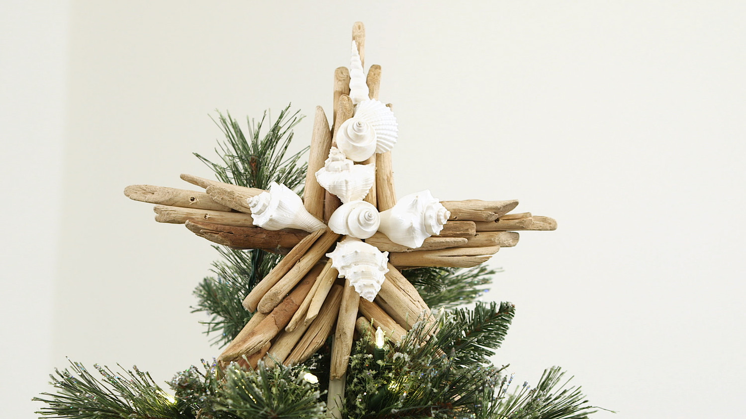 Driftwood Seashell Star Tree Topper Martha Stewart