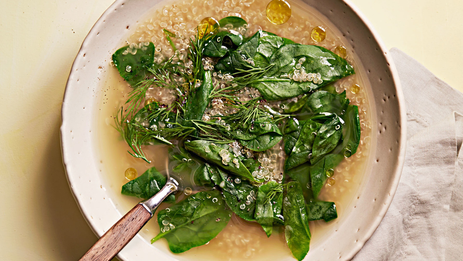 Lemony Quinoa-and-Spinach Soup