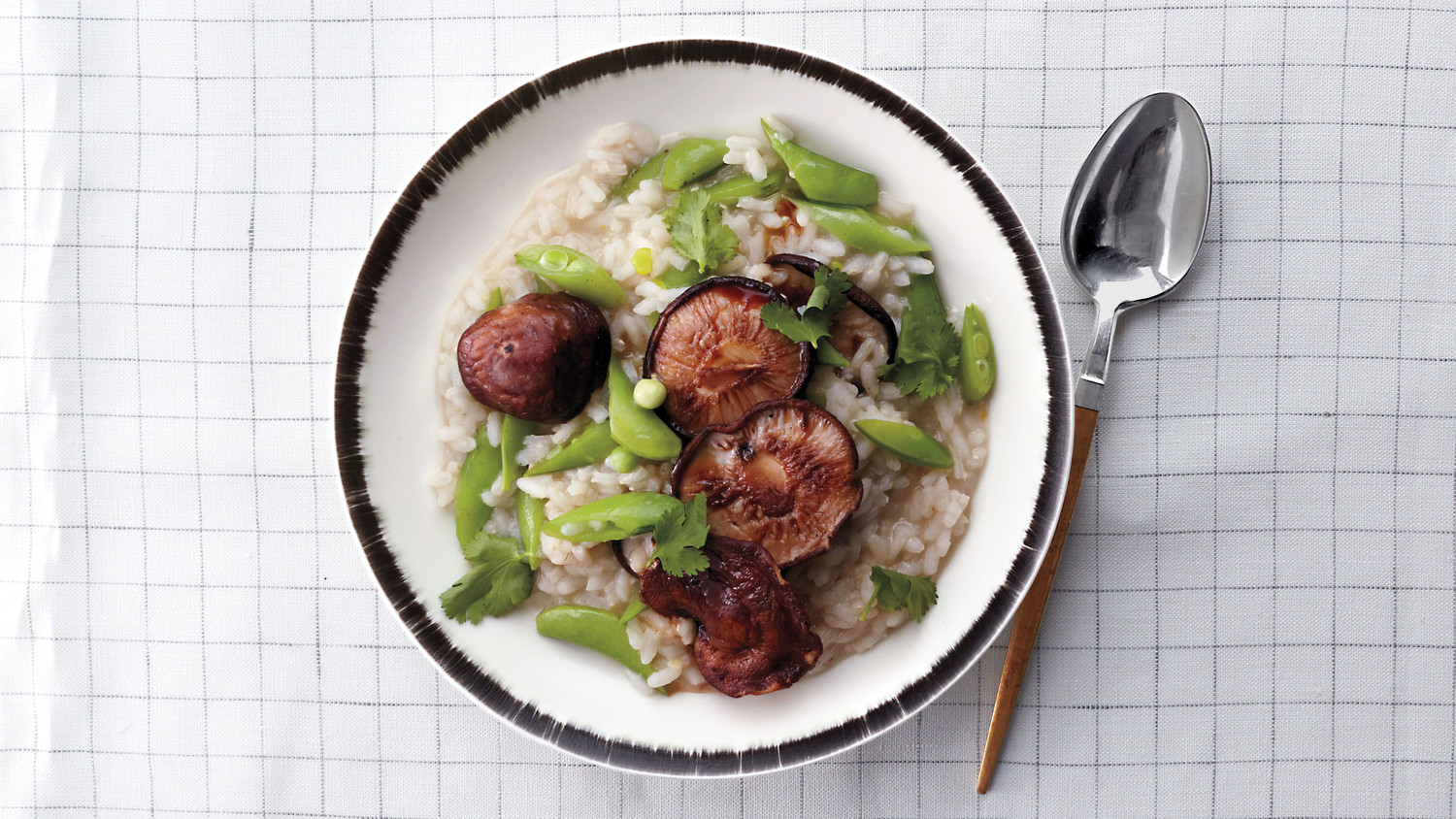 Shiitake and SnapPea Risotto