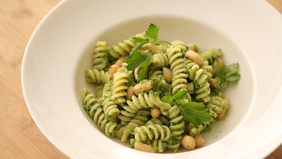 Video Pasta with White Beans and Broccoli Pesto Martha Stewart