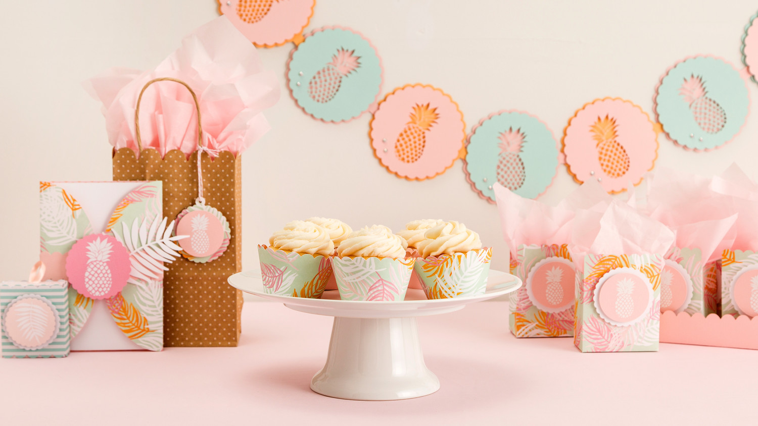 ideas cricut shower baby using Party Martha Cricut® Garland Pineapple Martha  Stewart