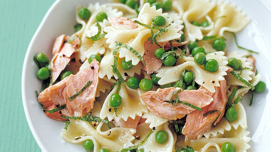 farfalle with salmon mint