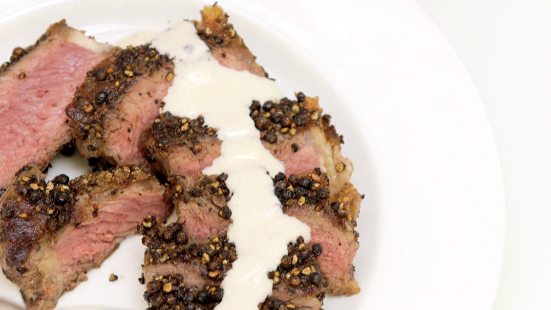 Video Martha Stewart's PanSeared Steak au Poivre Martha Stewart