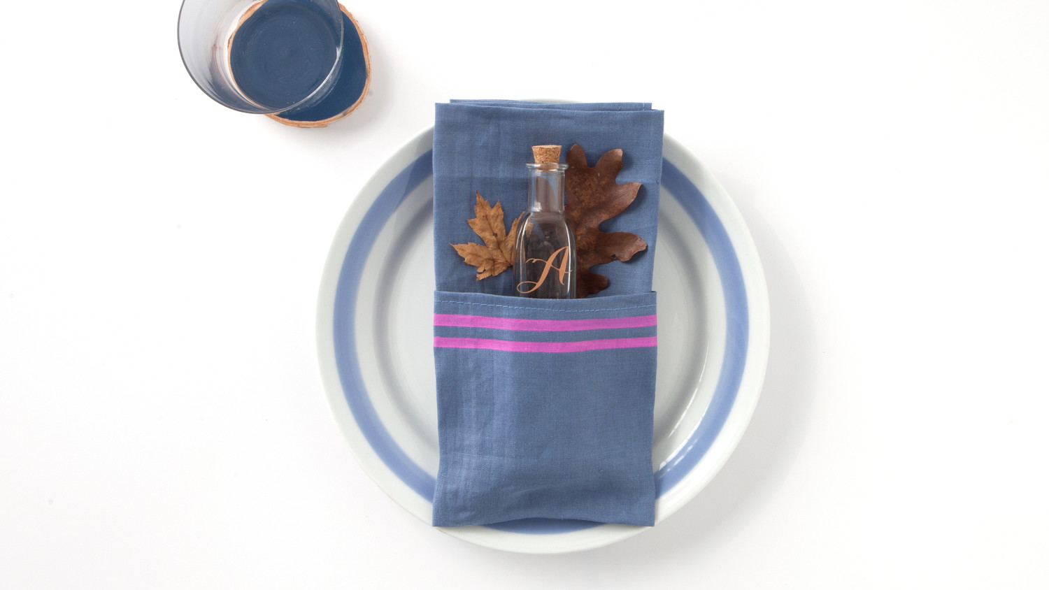 Painted Napkin and Favor Place Setting Martha Stewart