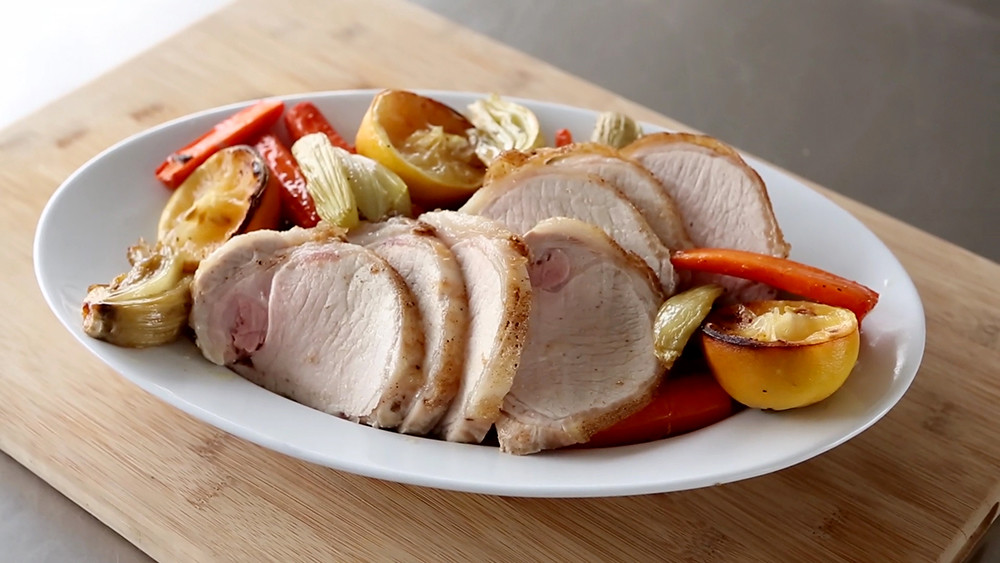 Video Pork Loin with Carrots, Fennel, and Lemons Martha Stewart