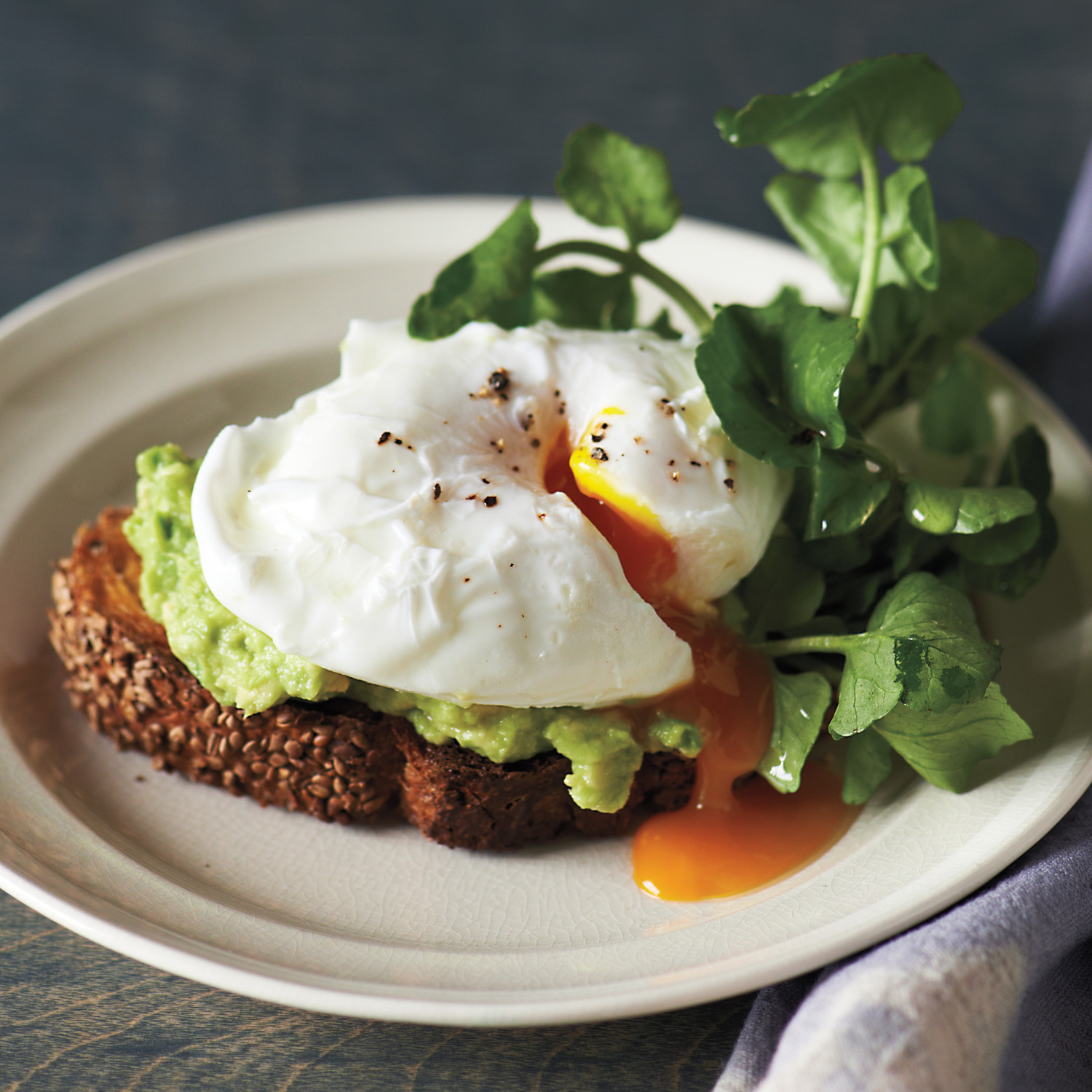 Sesame Toasts with Poached Eggs and Avocado