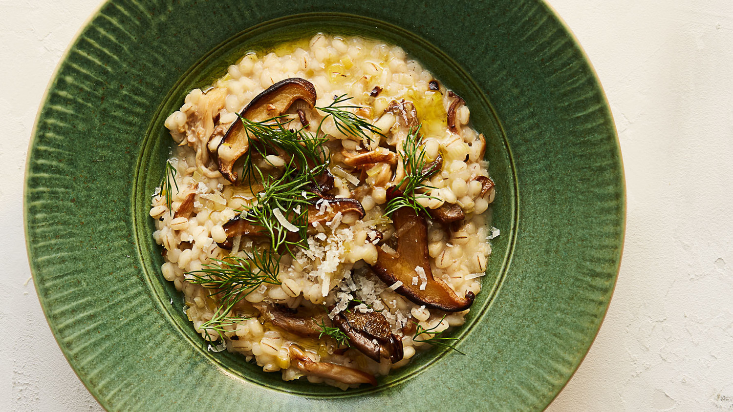 Barley Risotto with Mushrooms and Dill