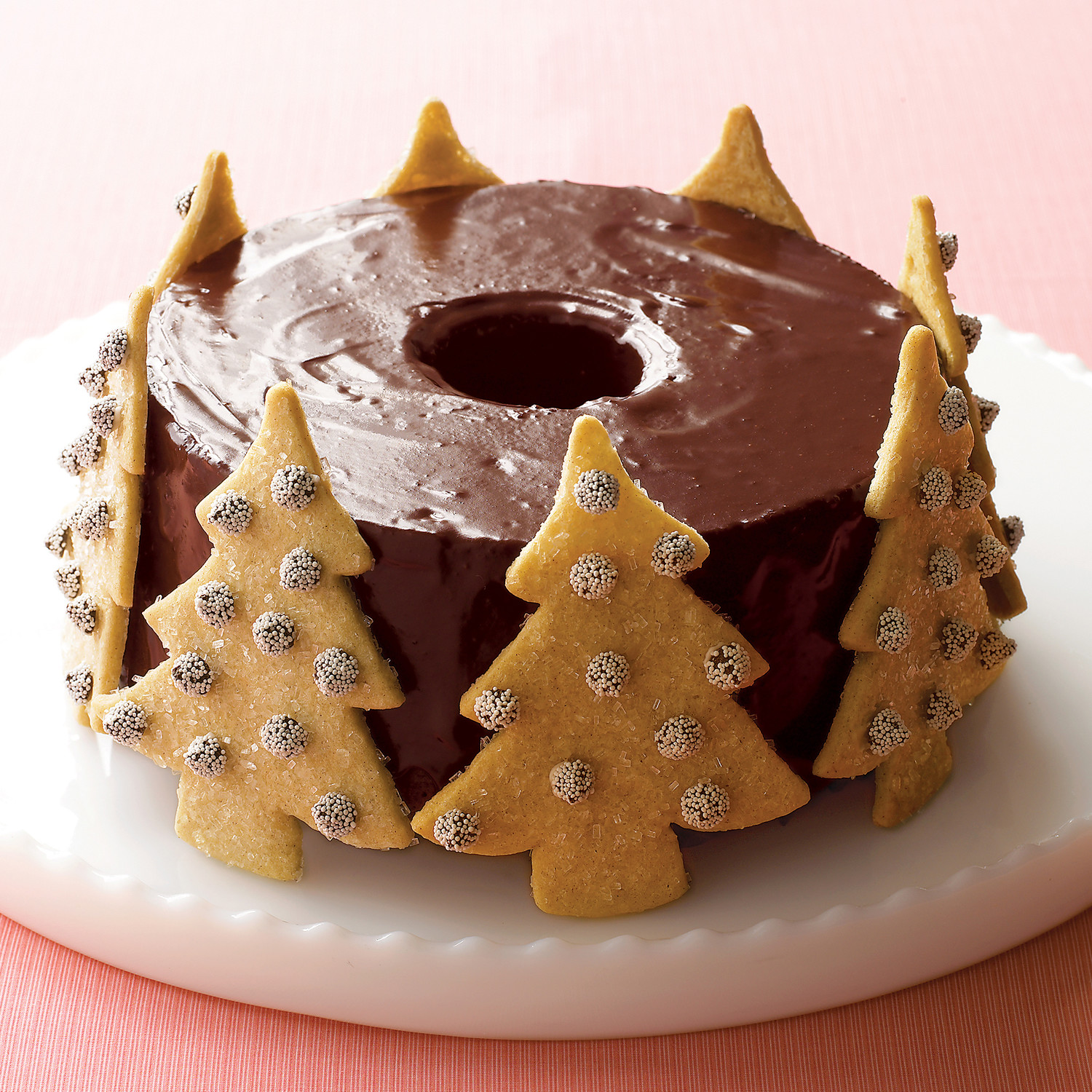 Chocolate Cranberry Tube Cake