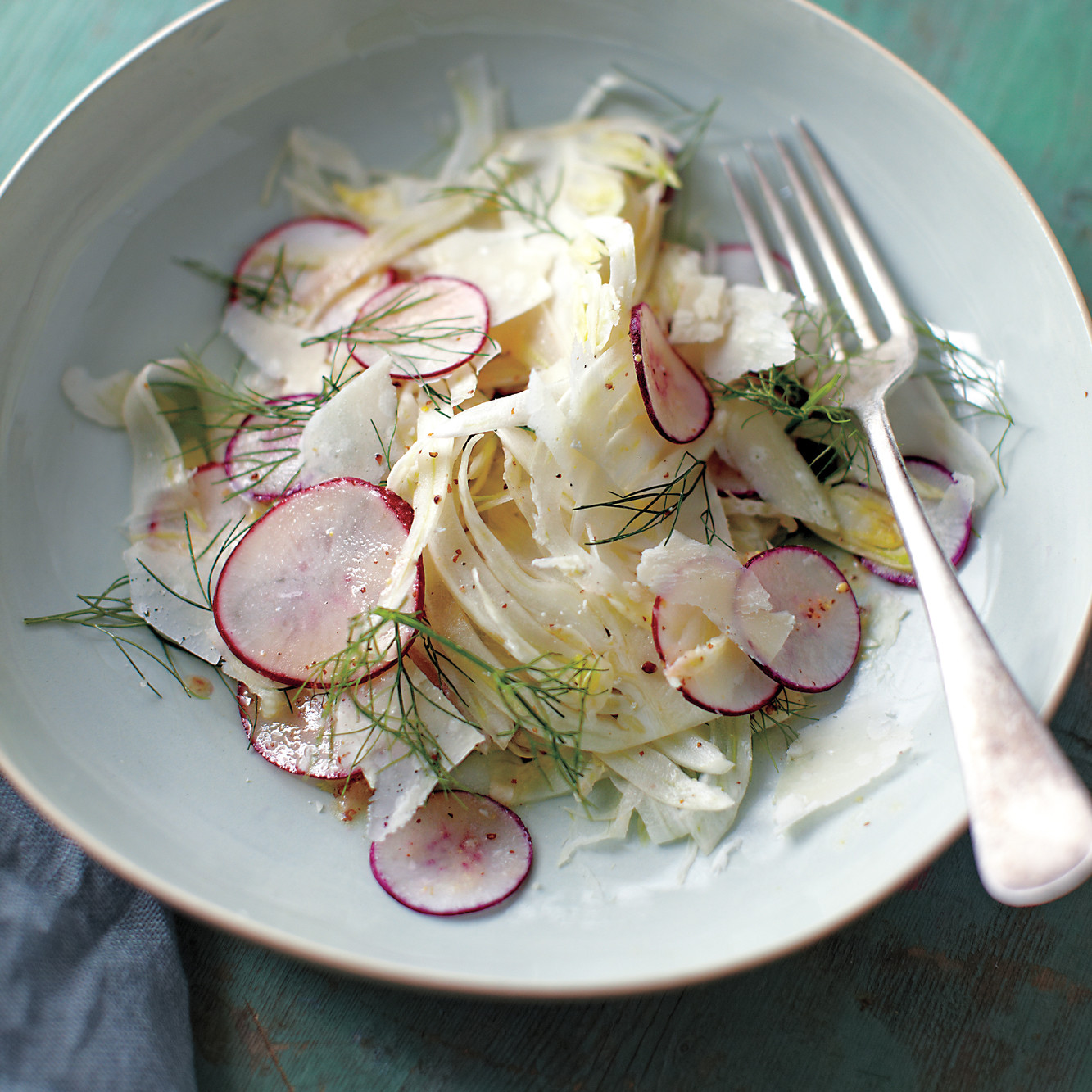 Shaved Radish, Fennel, and Parmesan Salad