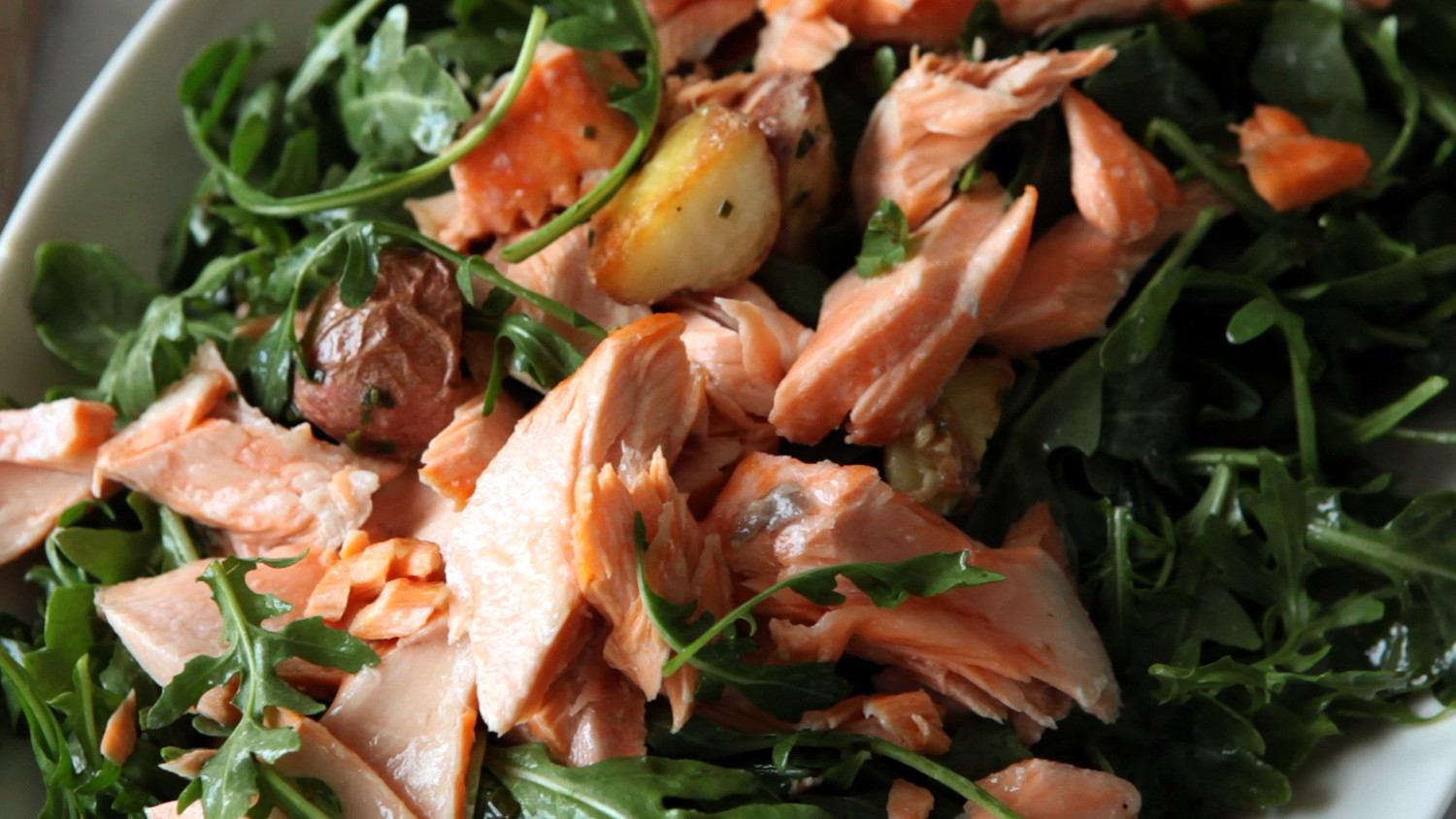 Video Arugula with Roasted Salmon and New Potatoes Martha Stewart