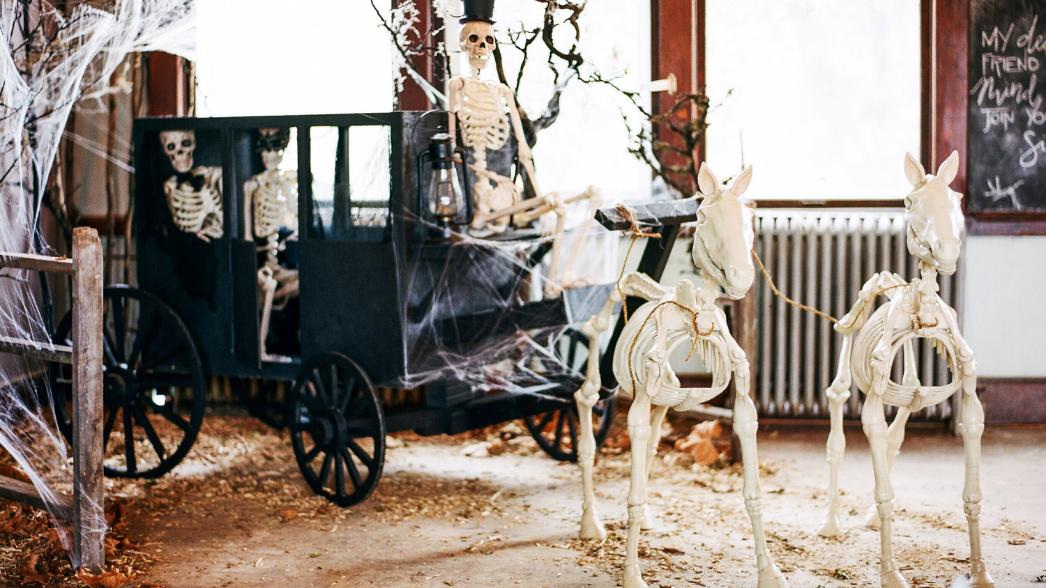 eli skeleton masquerade birthday party skeleton horse carriage ride