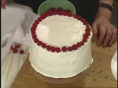 Video Making A Simple Birthday Cake With Raspberries Martha Stewart