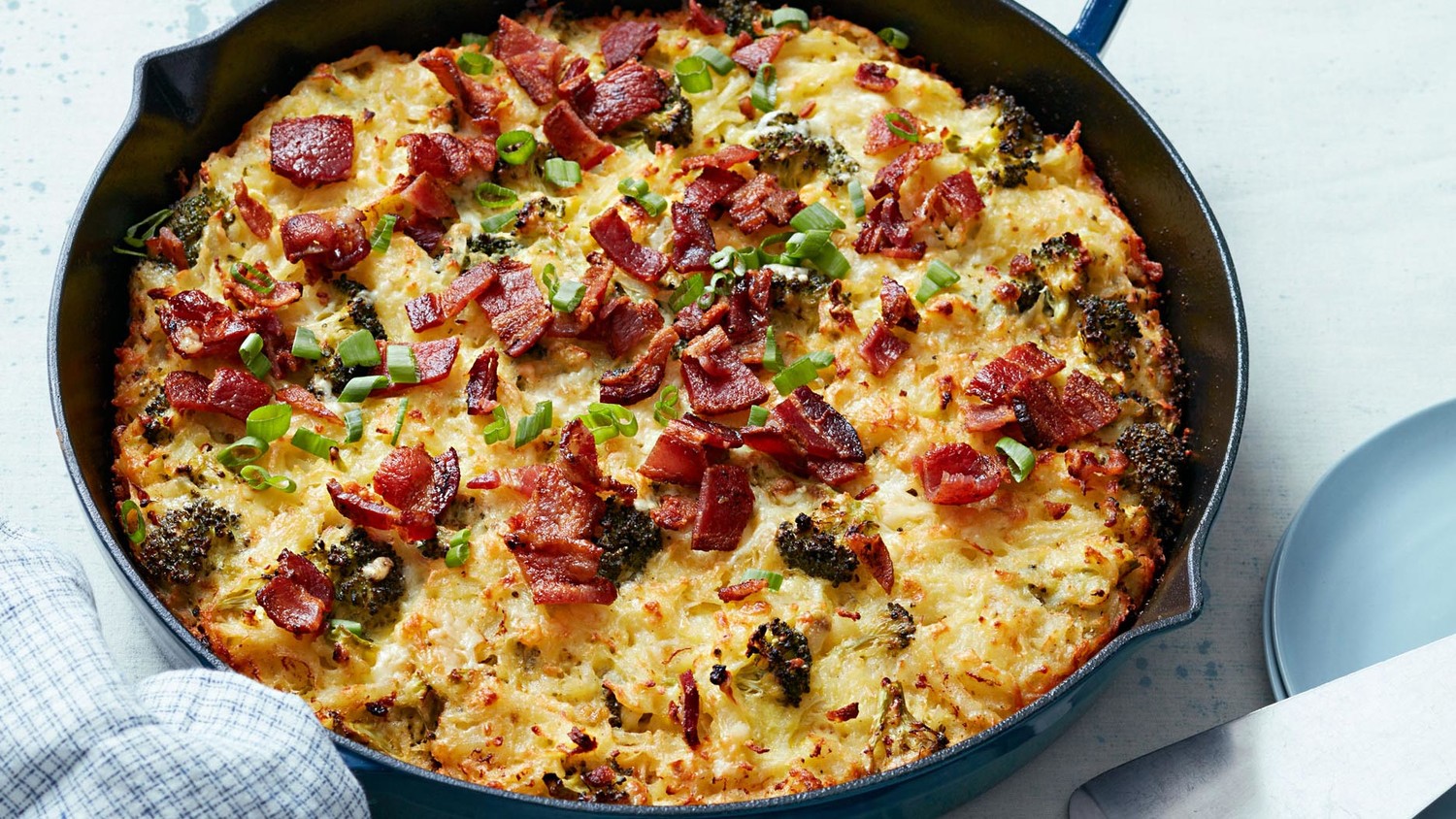 Broccoli-Cheddar Hash-Brown Casserole