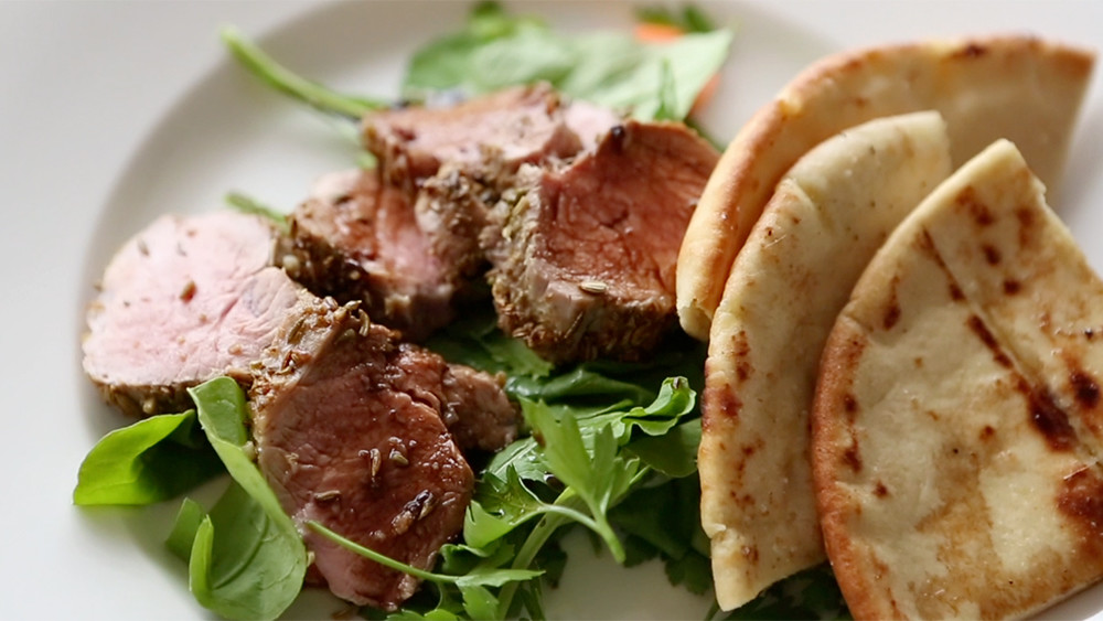 Video: Fennel-Crusted Pork Tenderloin with Crisp Pita | Martha Stewart