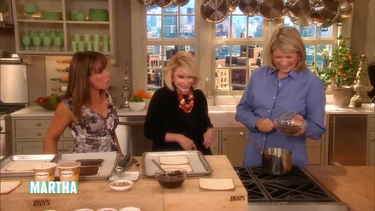 Video Matzo Ice Cream Cake with Joan and Melissa Rivers Martha Stewart