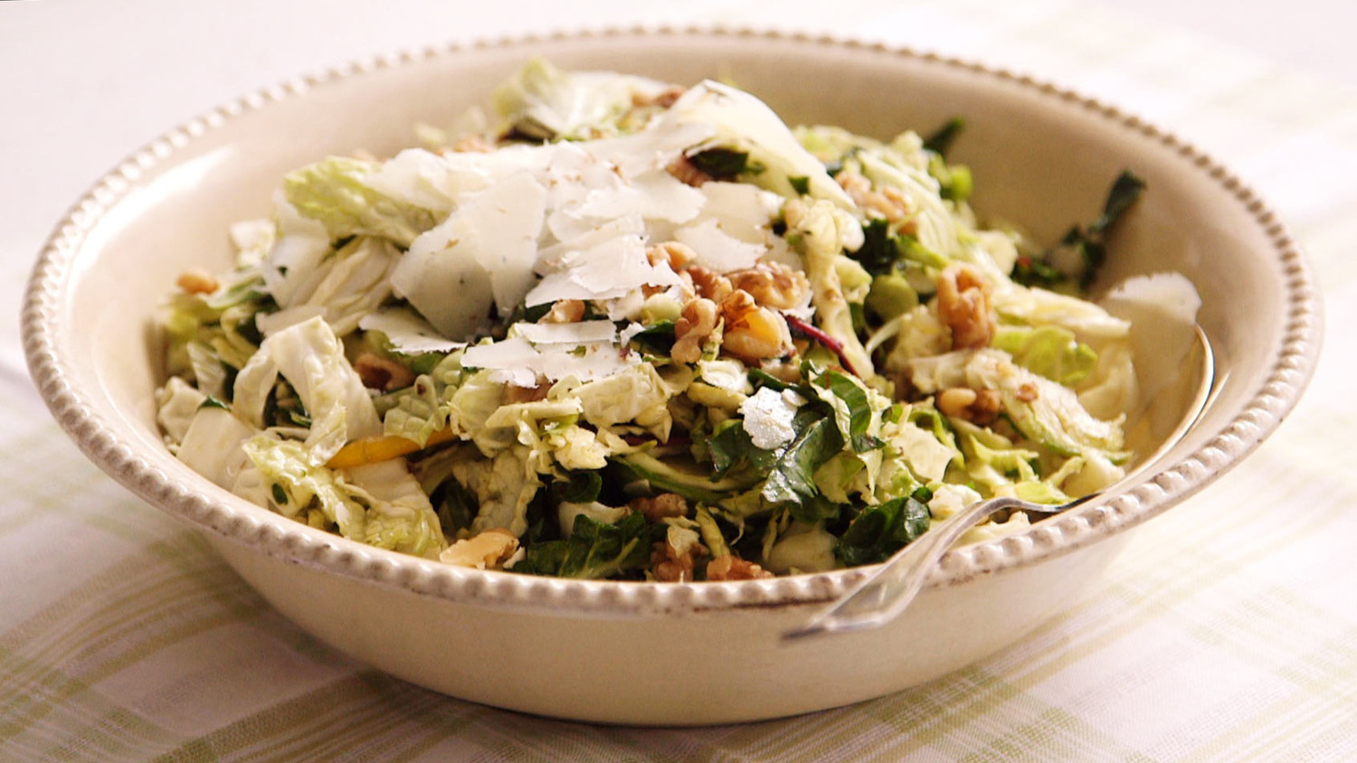 Video Raw Swiss Chard, Cabbage, and Brussels Sprout Salad Martha Stewart