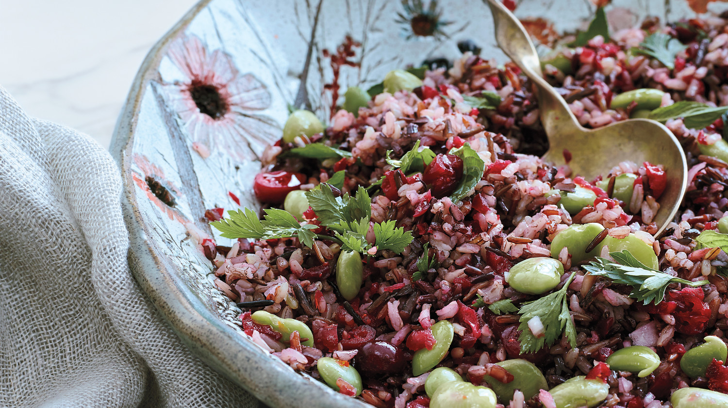 wild rice salad with cranberries