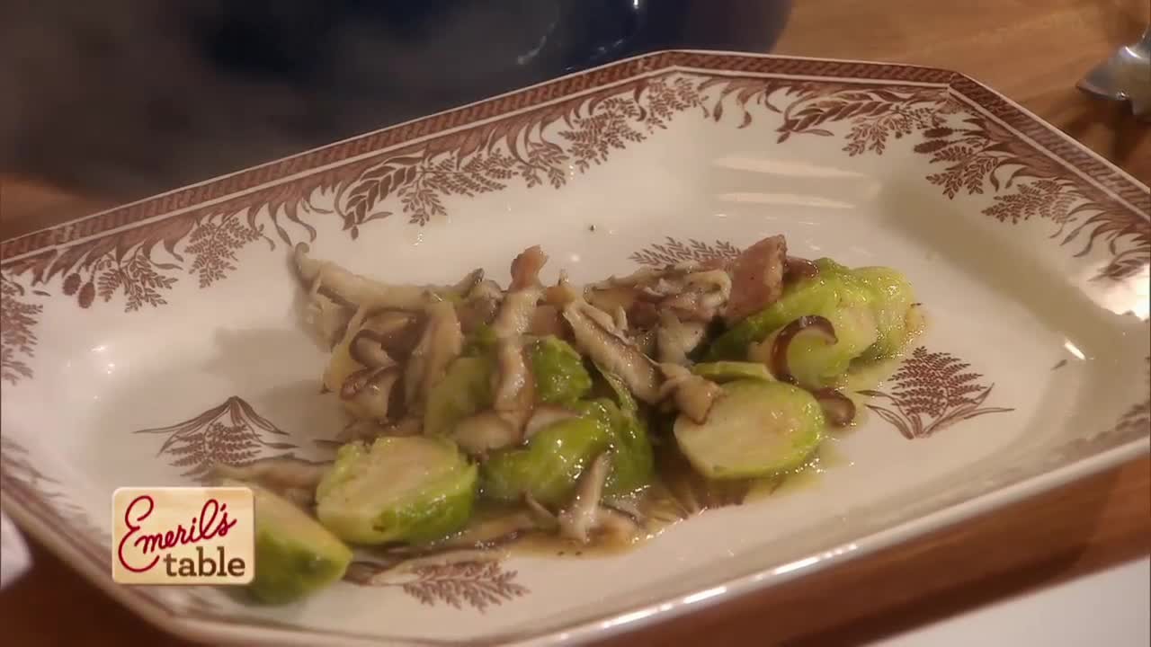 Video OnePot Braised Shiitake Mushrooms and Brussels Sprouts Martha