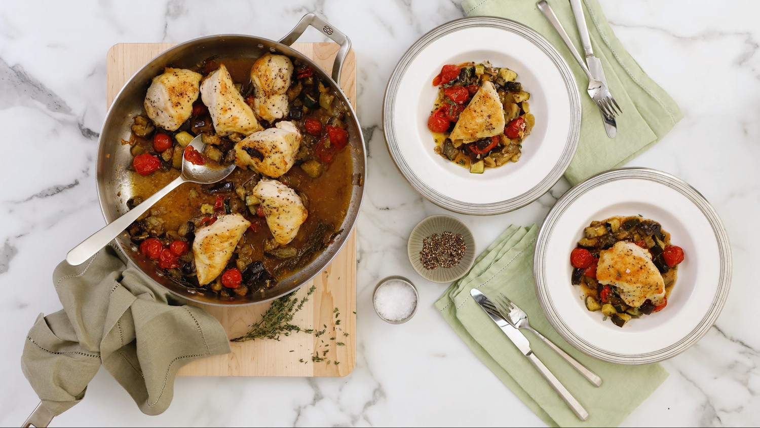 Video: Watch: Roasted Chicken Breasts with Ratatouille | Martha Stewart