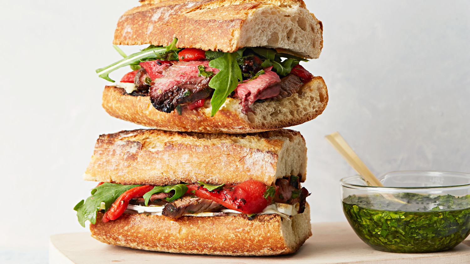 Steak-and-Brie Sandwich with Chimichurri Steak-and-Brie Sandwich with Chimichurri