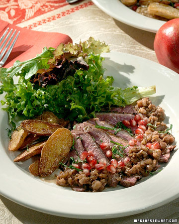 Duck Breasts with Pomegranate-Walnut Sauce Recipe | Martha Stewart