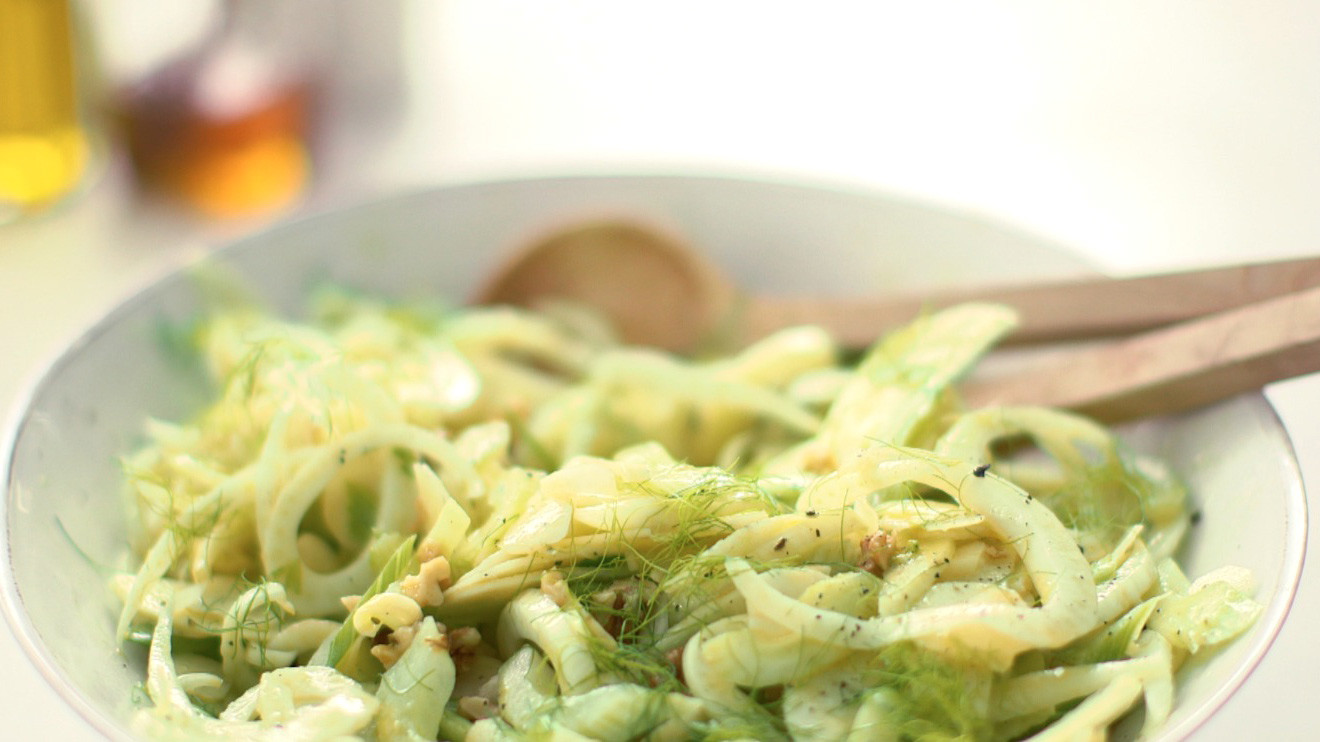 Video Celery, Sunchoke, and Green Apple Salad with Walnuts and Mustard Vinaigrette Martha Stewart