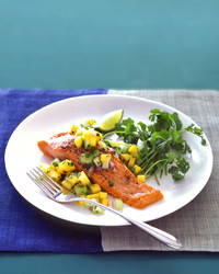 Salmon with Brown Sugar and Mustard Glaze