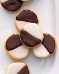 black and white cookies