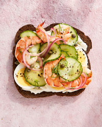 Open Faced Black Bread Sandwich Recipe Martha Stewart